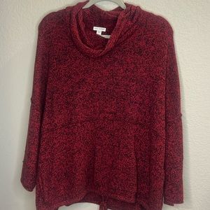 Elegant Maroon Cowl Neck Sweater